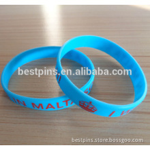 custom blue silicone bracelet wholesale